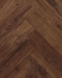 Luxura Herringbone Dark Brown Oak Stickdown LVT