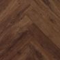Luxura Herringbone Dark Brown Oak Stickdown LVT