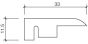 Laminate Door Profile End Profile 1m