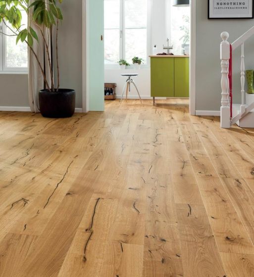 HARO PARQUET 4000 1750mm Plank 1-Strip 180 4V Oak Alabama brushed naturaLin plus Top Connect 537333